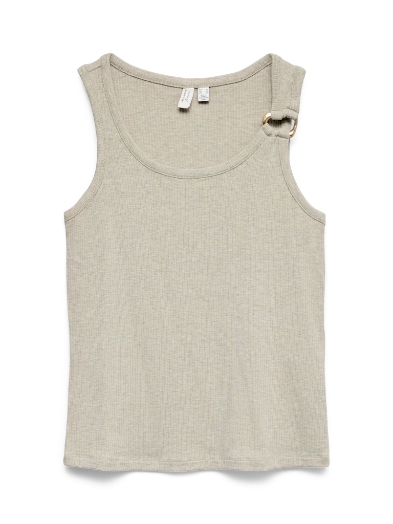 Vmkiki S/l O-neck Top Jrs Btq - Zand