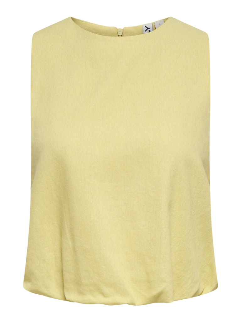 Onlgoa S/l Ballon Linen Bl Top Cc Pnt - Geel