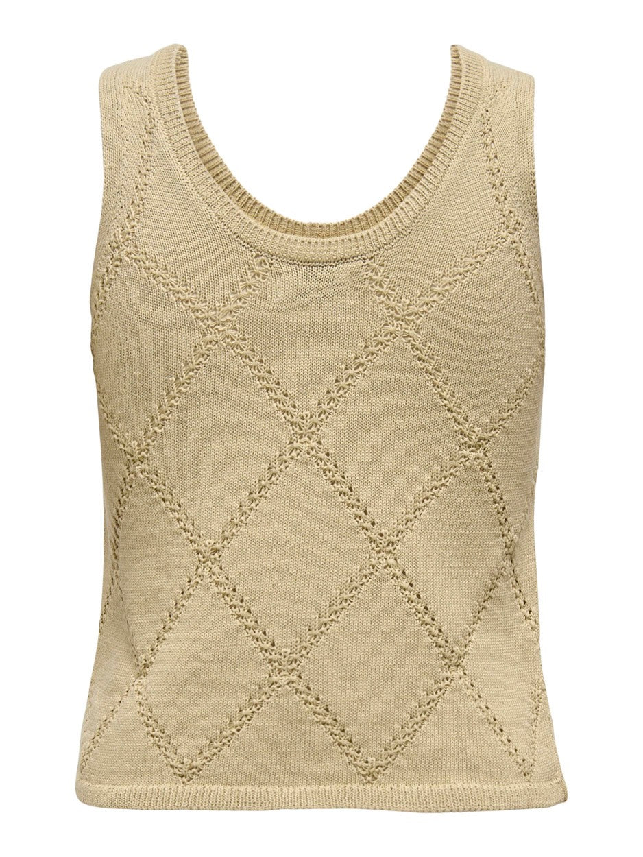 Jdythea Life Diamond S/l Tank Top K - Kaki