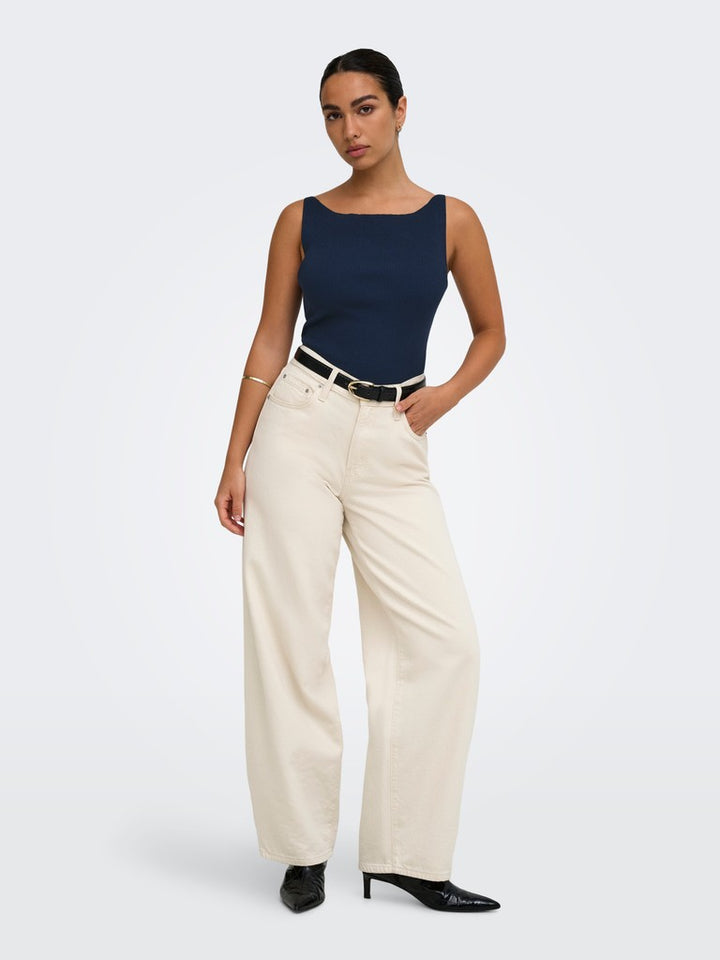 Jdynanna S/l Boat Neck Top Knt - Navy
