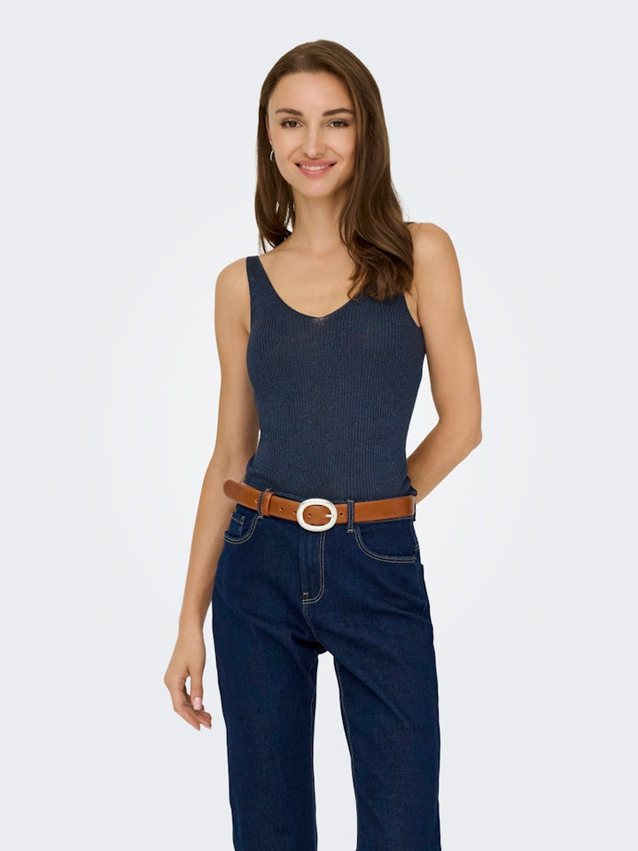 Jdybodilla Lurex S/l Top Knt - Navy