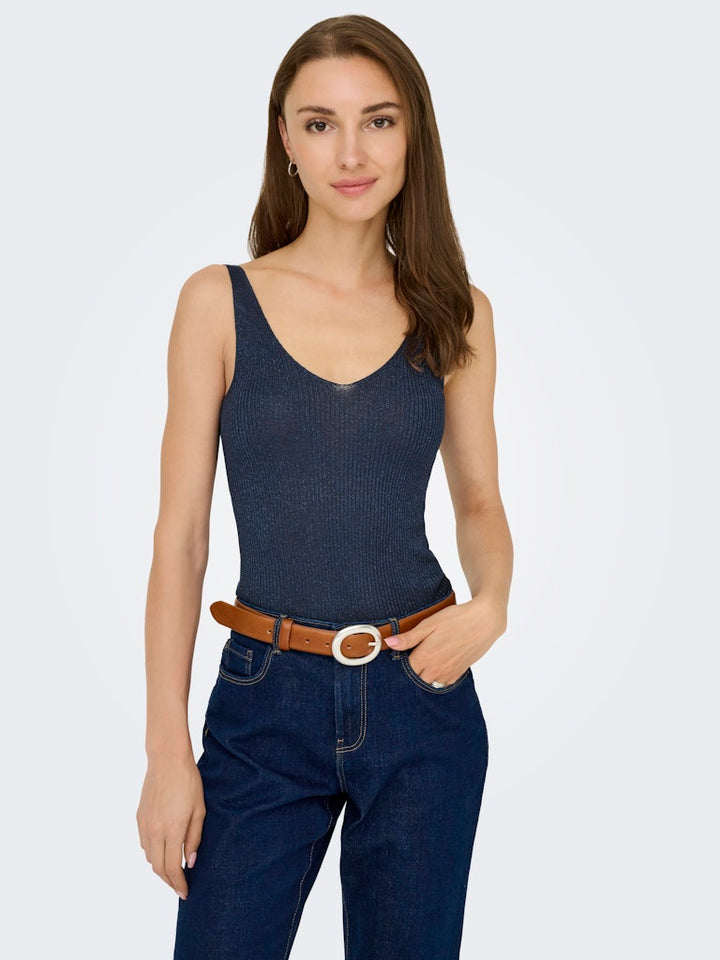 Jdybodilla Lurex S/l Top Knt - Navy