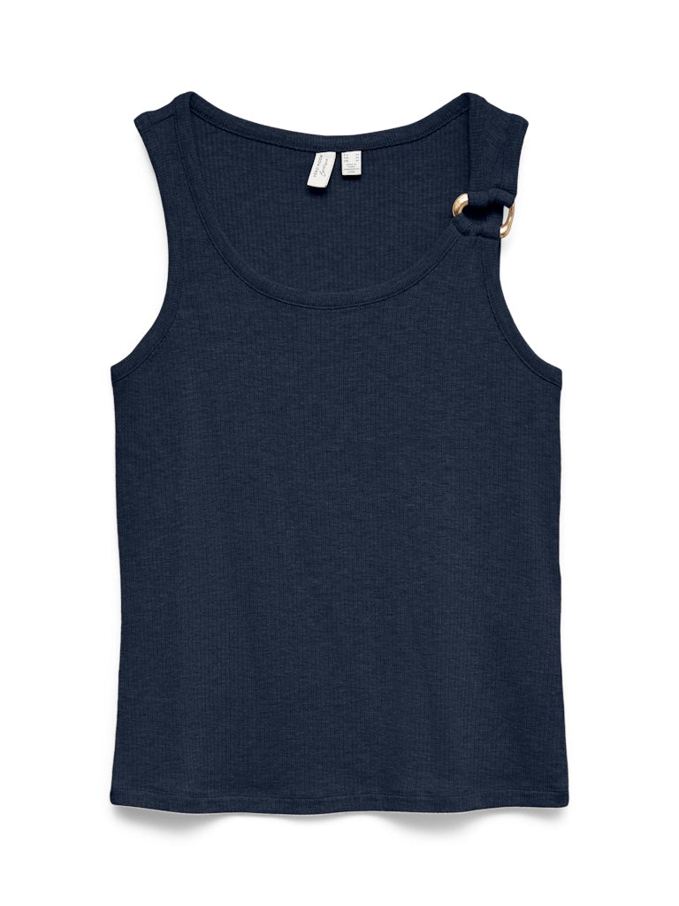 Vmkiki S/l O-neck Top Jrs Btq - Navy