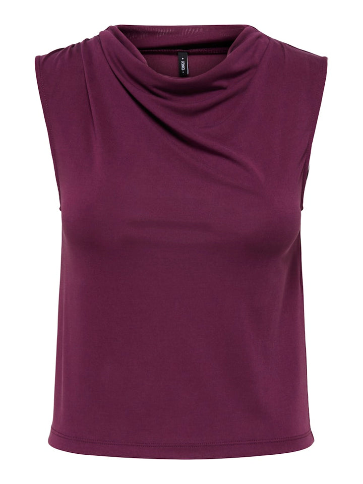 Onlhannah S/l Waterfall Top Jrs - Aubergine