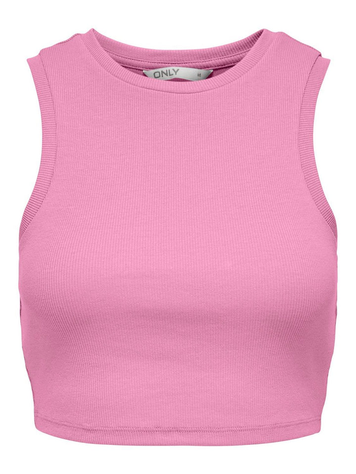 Onlvilma S/l Cropped Tank Top Jrs N - Roze