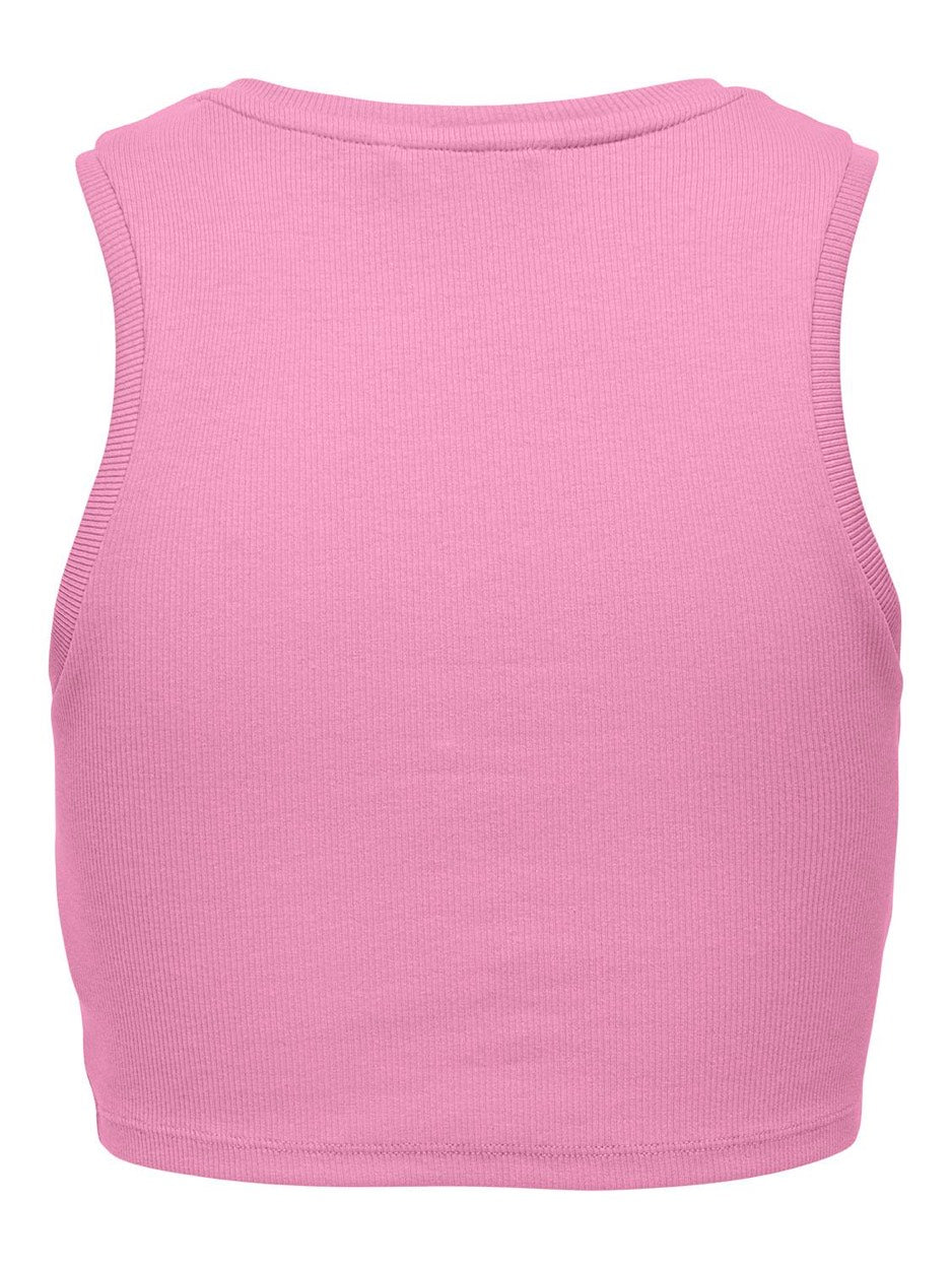 Onlvilma S/l Cropped Tank Top Jrs N - Roze