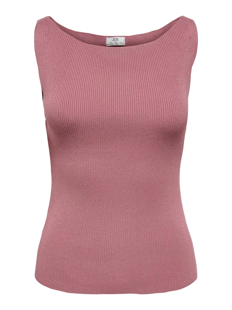 Jdynanna S/l Boat Neck Top Knt - Oud Roze