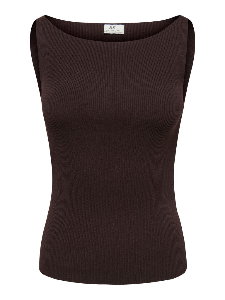 Jdynanna S/l Boat Neck Top Knt - Bruin