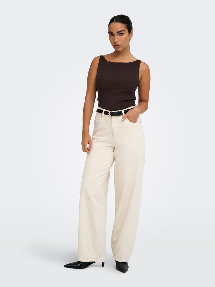 Jdynanna S/l Boat Neck Top Knt - Bruin