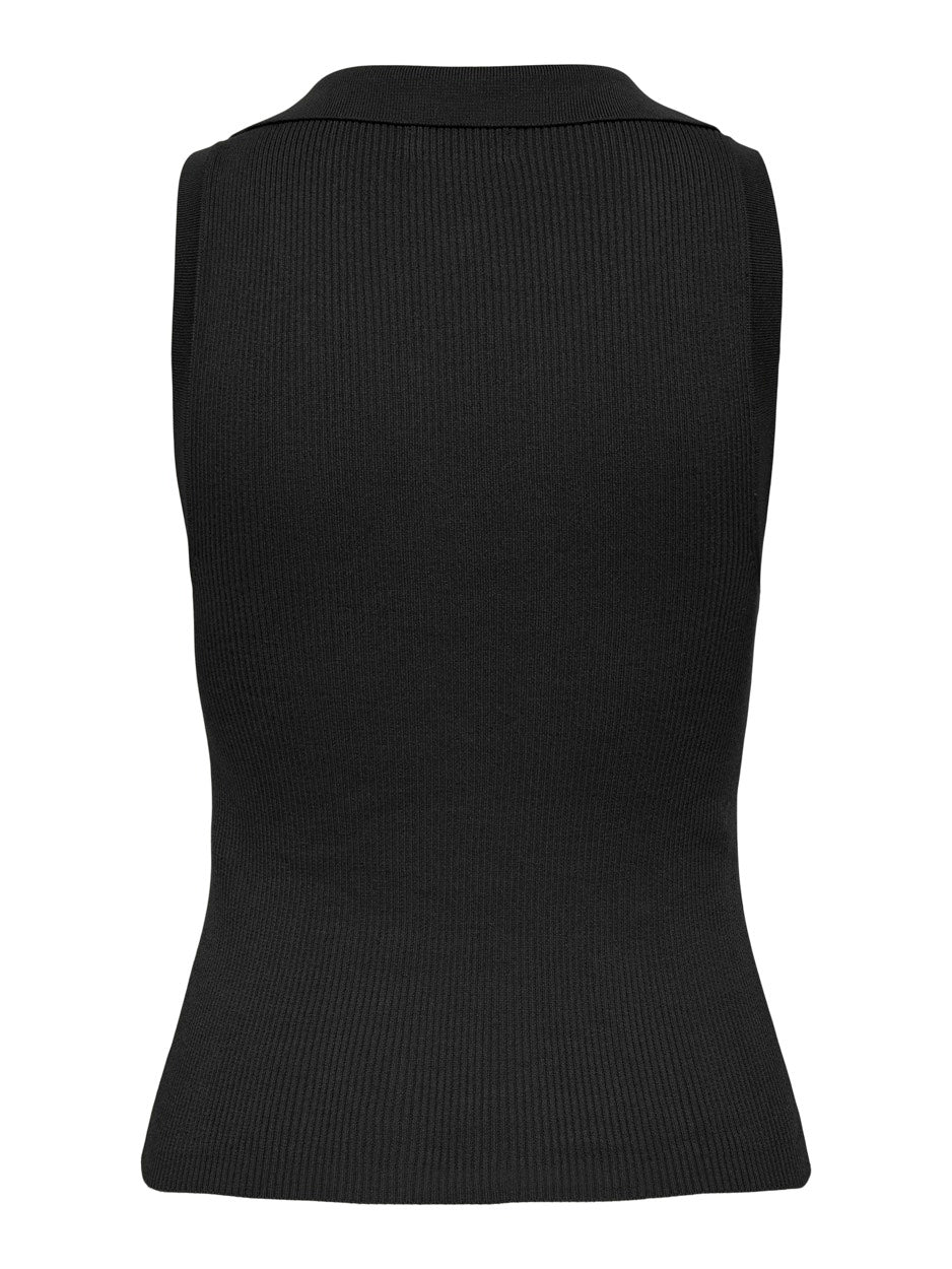 Jdynanna Sl Collar Top Knt - Zwart