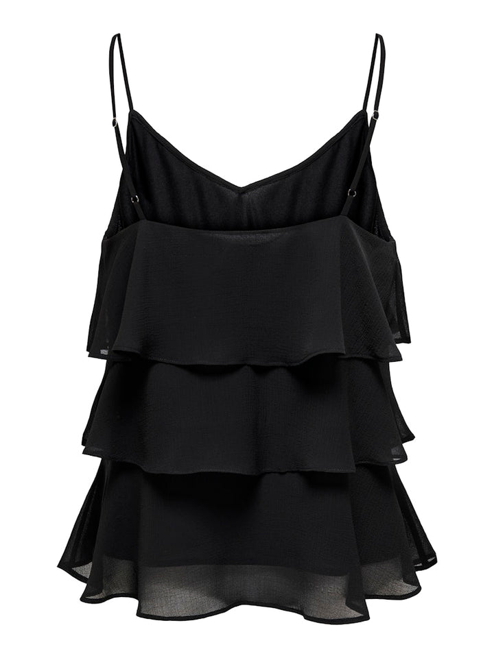 Onllinn Life Flounce Singlet Wvn Noos - Zwart
