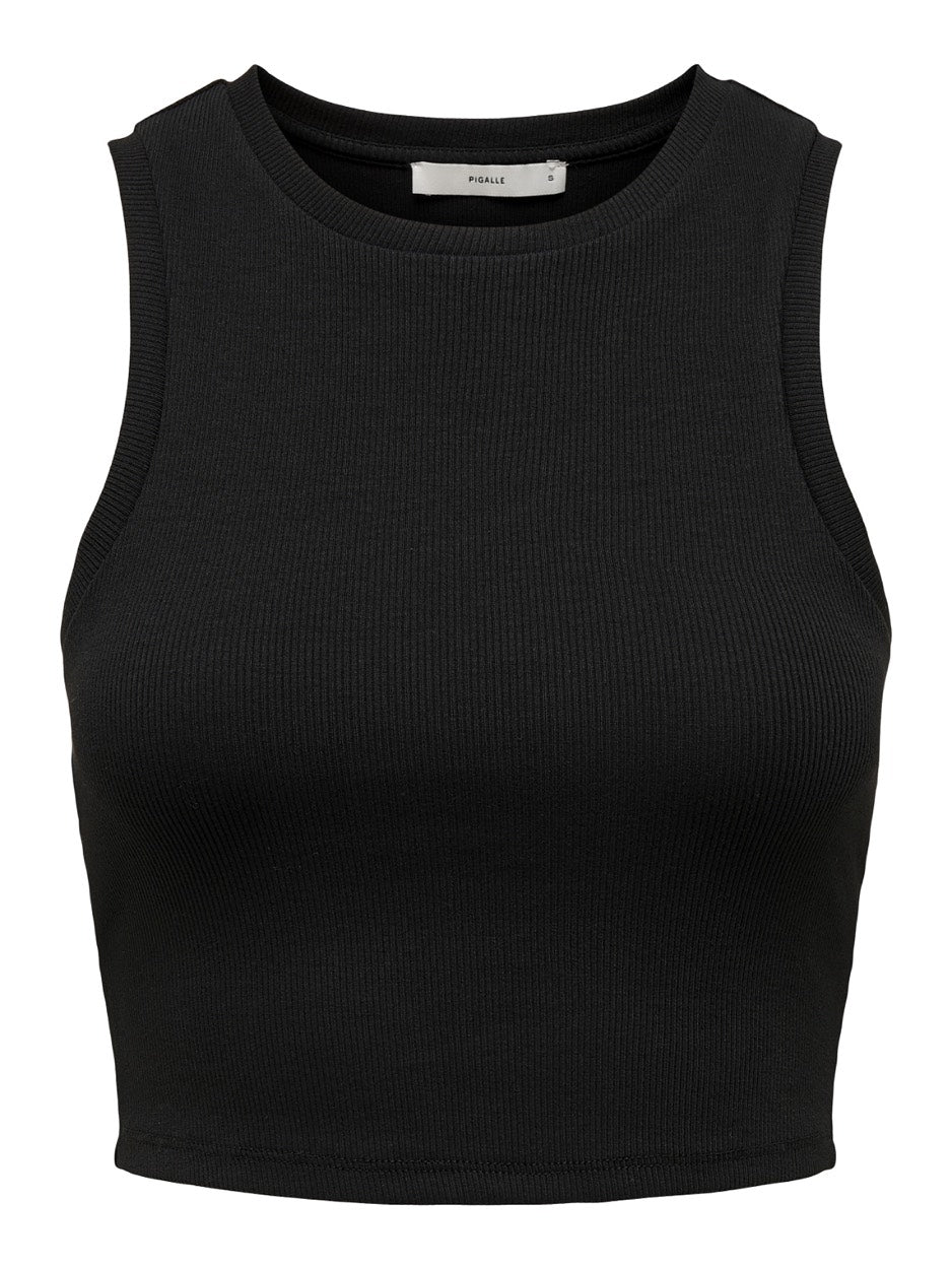 Onlvilma S/l Cropped Tank Top Jrs N - Zwart