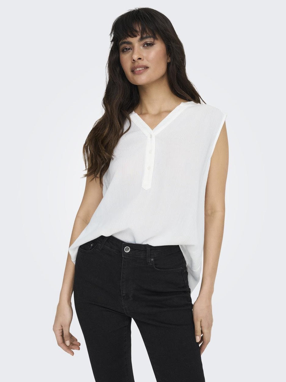 Onljette Life S/l Top Wvn Noos - Off-white