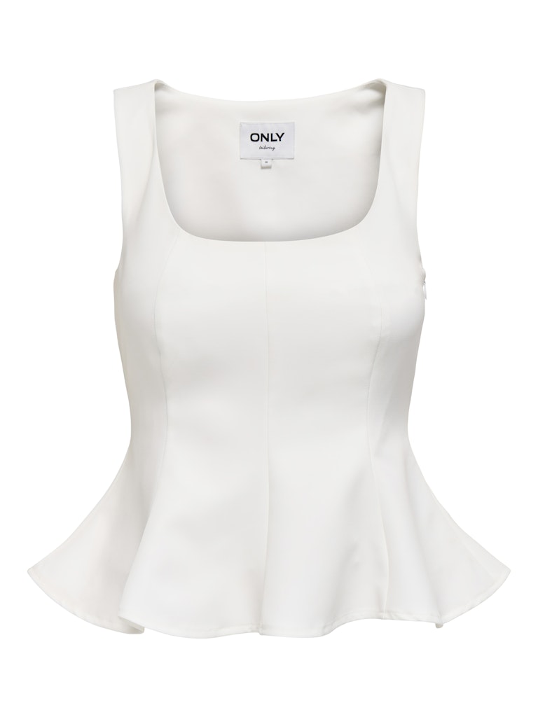 Onlorleen Life Strap Peplum Top Tlr - Off-white