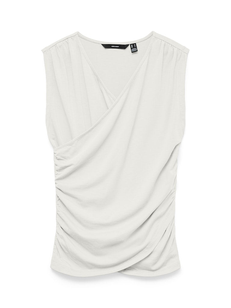 Vmkira Sl V-neck Top Jrs - Off-white