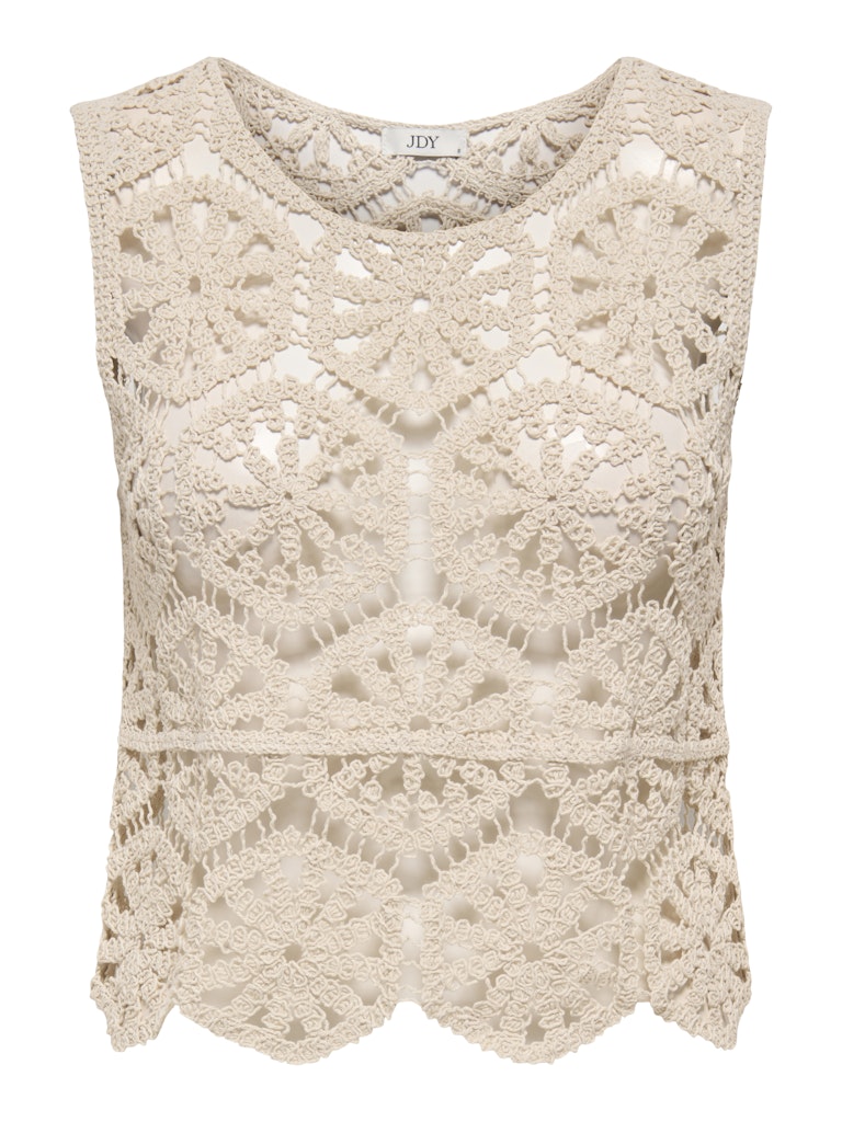 Jdyvic S/l O-neck Top Knt - Beige