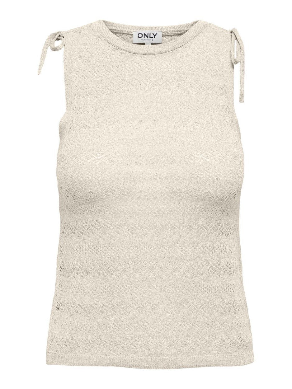 Onlaggie Sl Glitter O-neck Knt - Beige