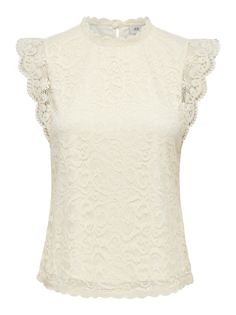 Jdylotas S/l Lace Top Jrs - Wit Dessin