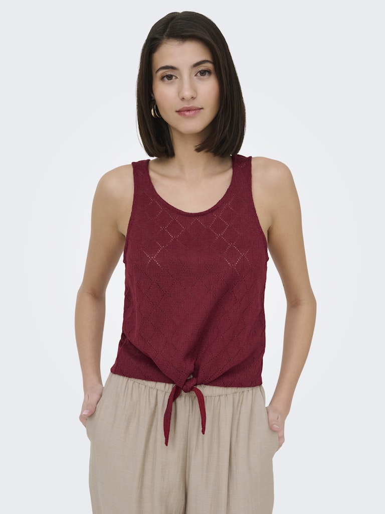 Jdyviola Life S/l Knot Top Jrs - Rood Dessin