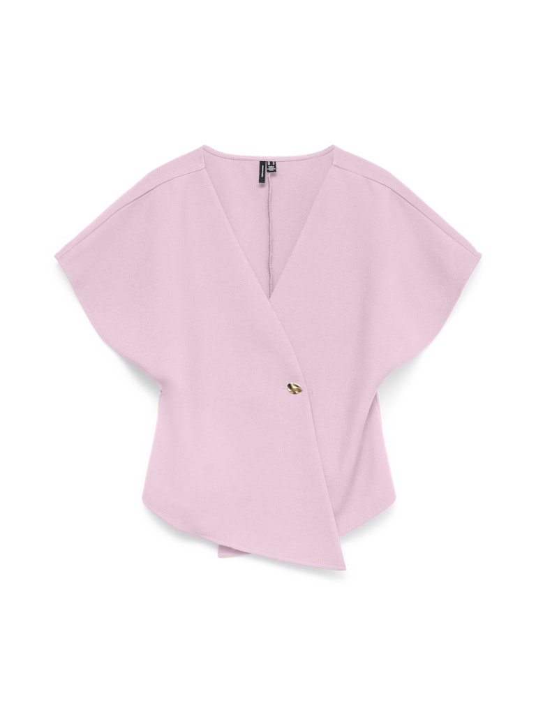 Vmsmilla Sonja Ss V-neck Top Exp - Licht Roze