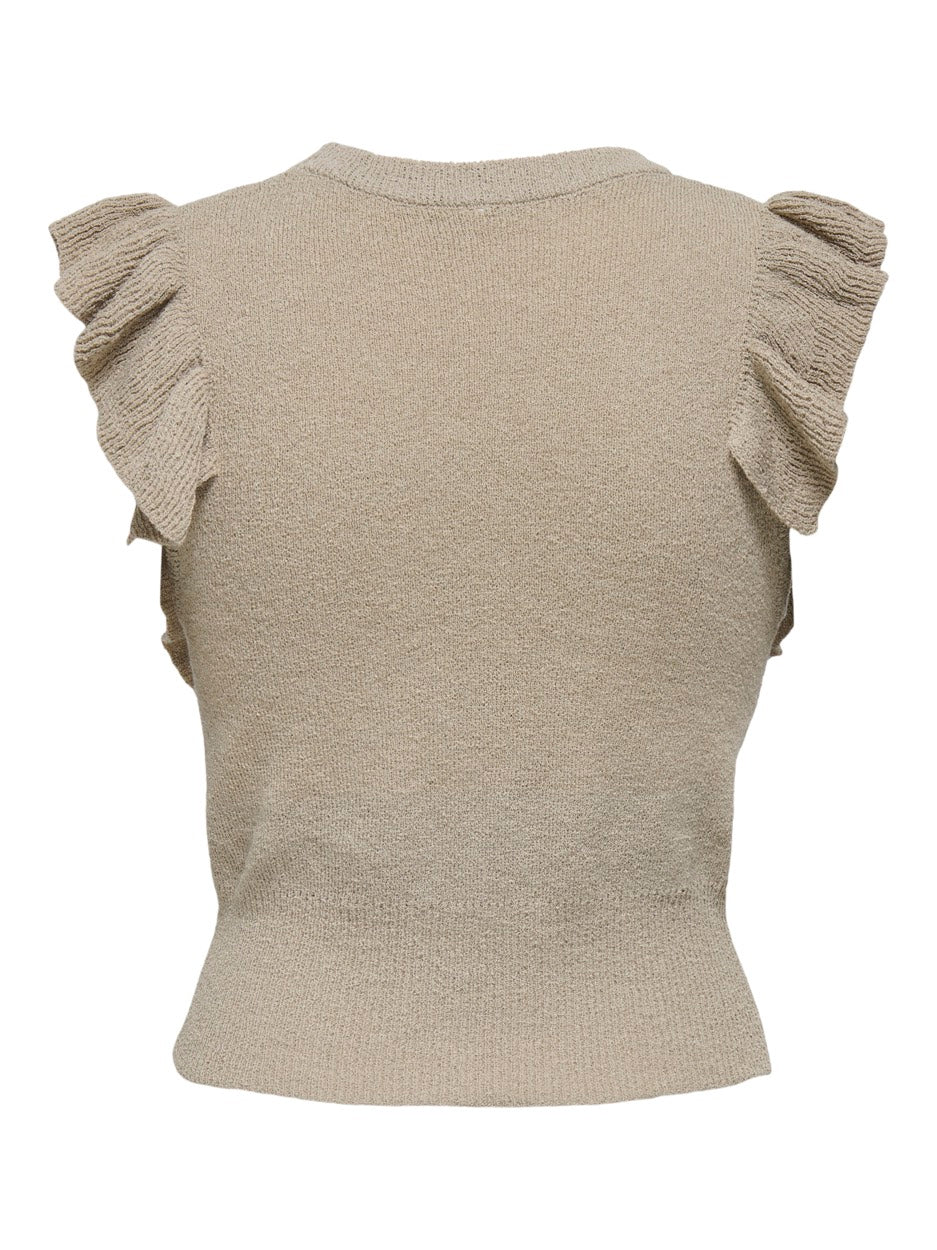 Onlashley Sl O-neck Knt - Taupe