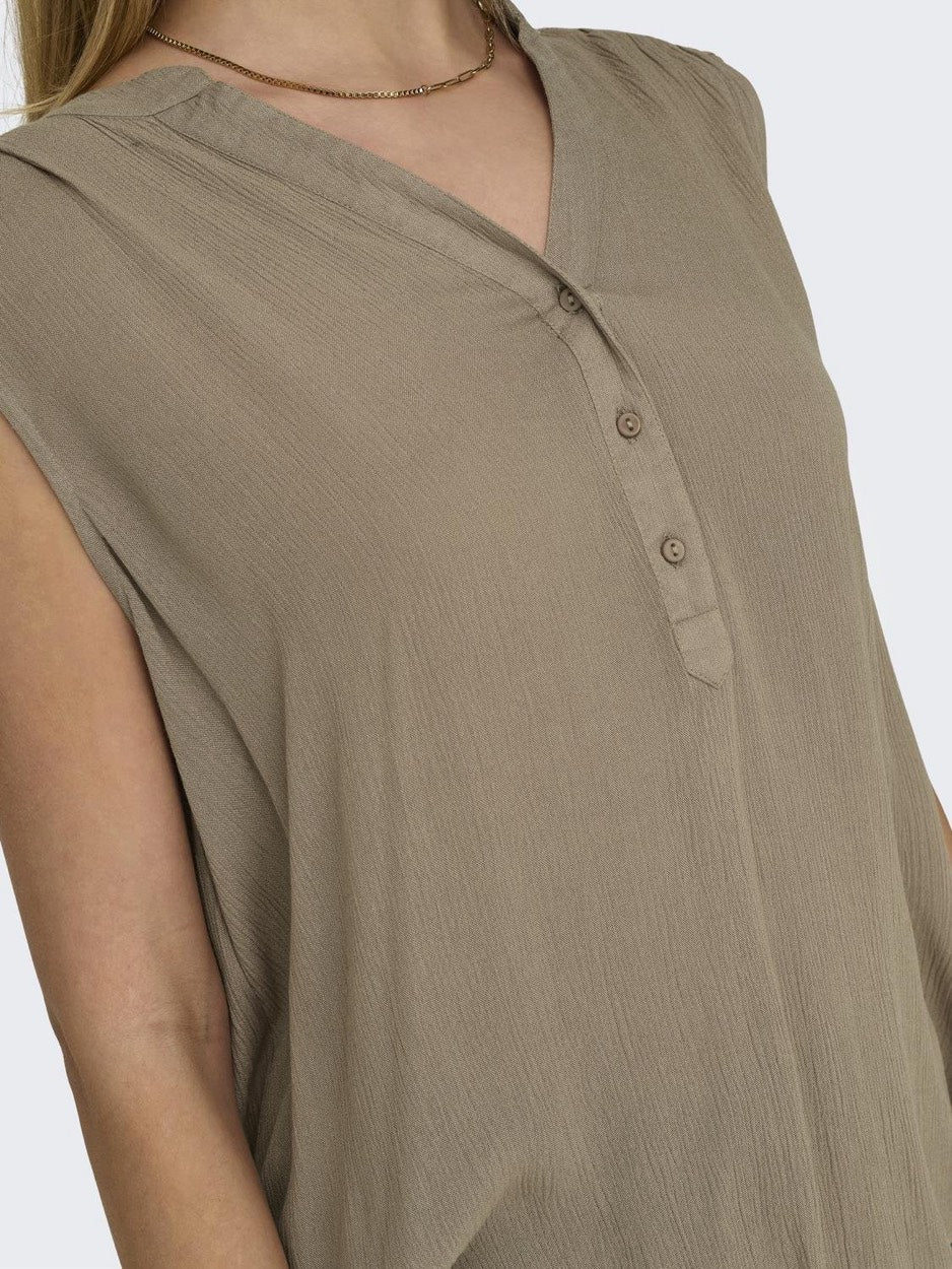 Onljette Life S/l Top Wvn Noos - Taupe