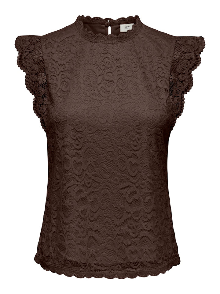Jdylotas S/l Lace Top Jrs - Bruin Dessin