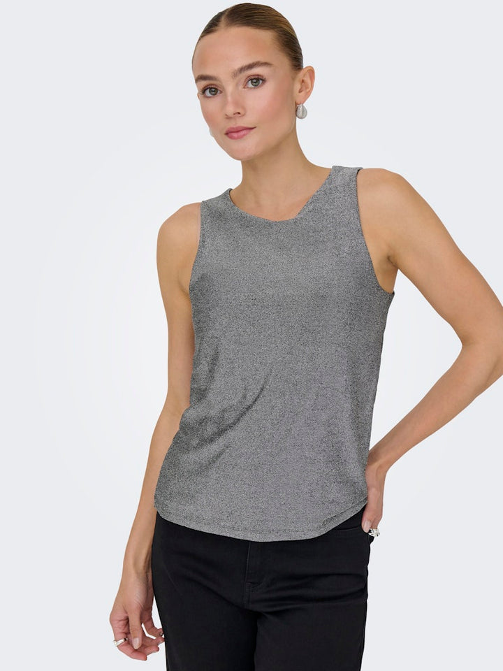 Jdyanni S/l O Neck Tank Top Jrs Dia - Zilverkleurig