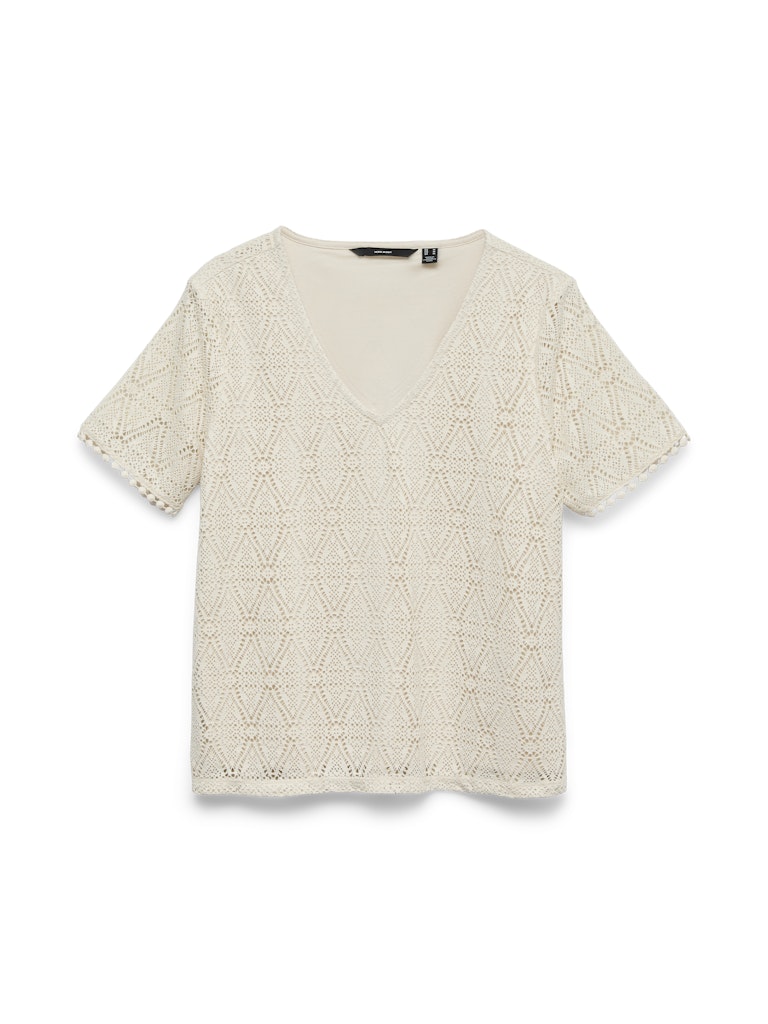 Vmmaya Ss V Neck Top Jrs - Wit