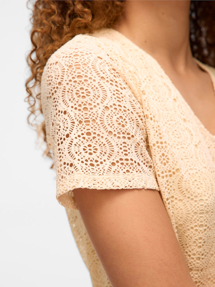 Vmmaya Ss V Neck Top Jrs - Wit