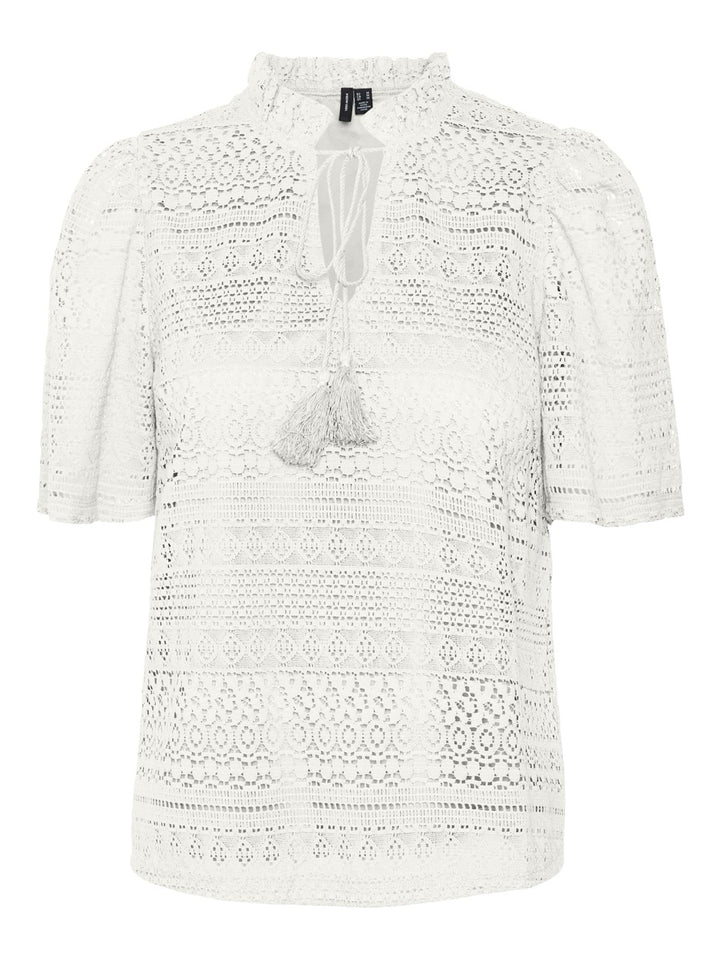 Vmhoney Lace Ss Tassel Top - Wit
