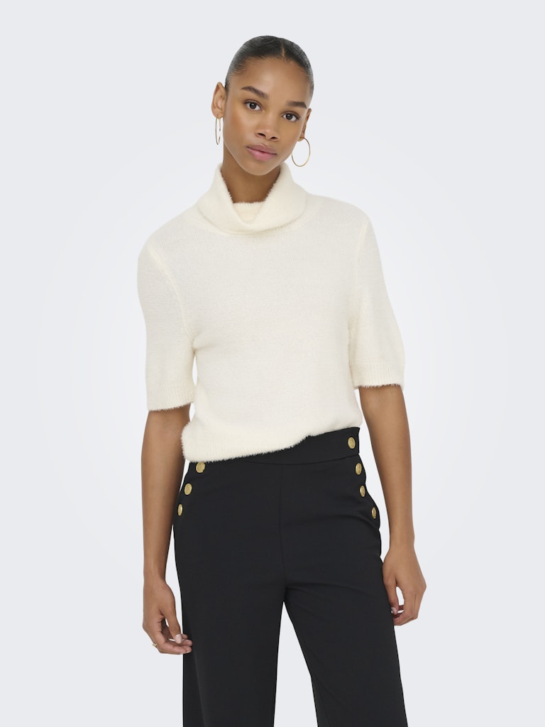 Onlpiumo Ss Highneck Knt - Off-white