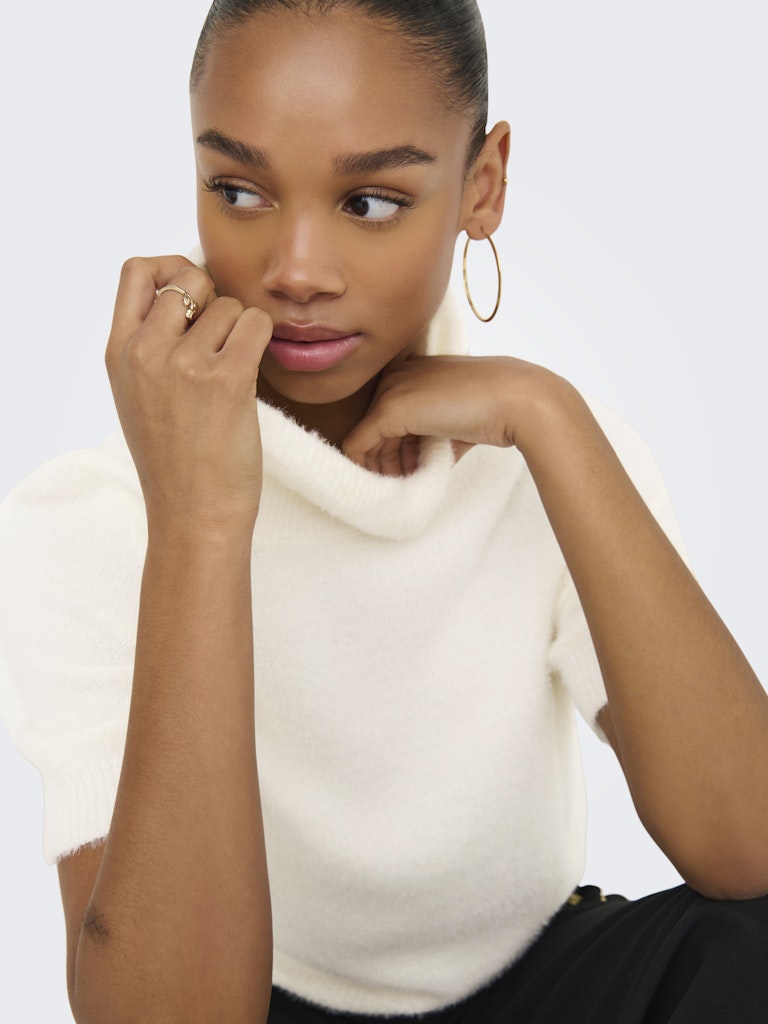 Onlpiumo Ss Highneck Knt - Off-white