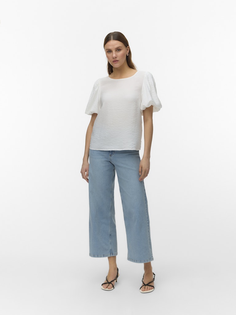 Vmnellie Ss Balloon Top Wvn Ga - Off-white