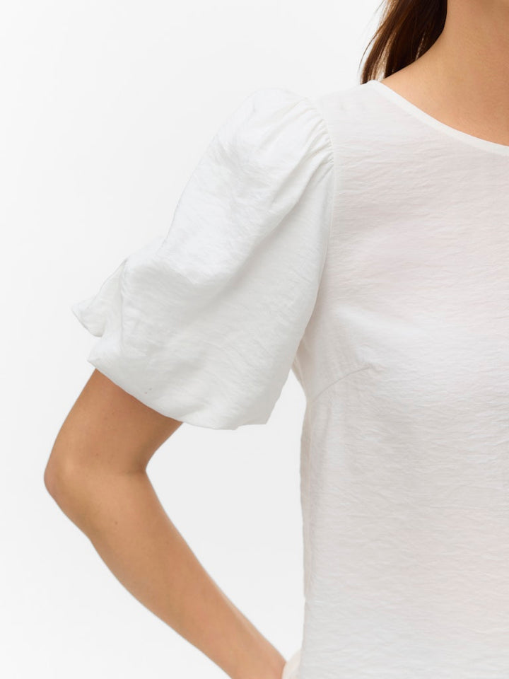 Vmnellie Ss Balloon Top Wvn Ga - Off-white