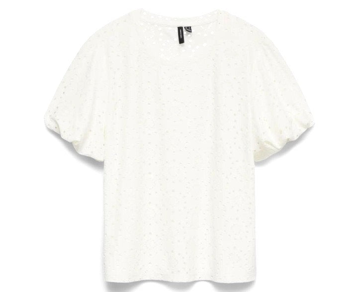 Vmtassa Liv Balloon Sleeve Top Jrs - Off-white