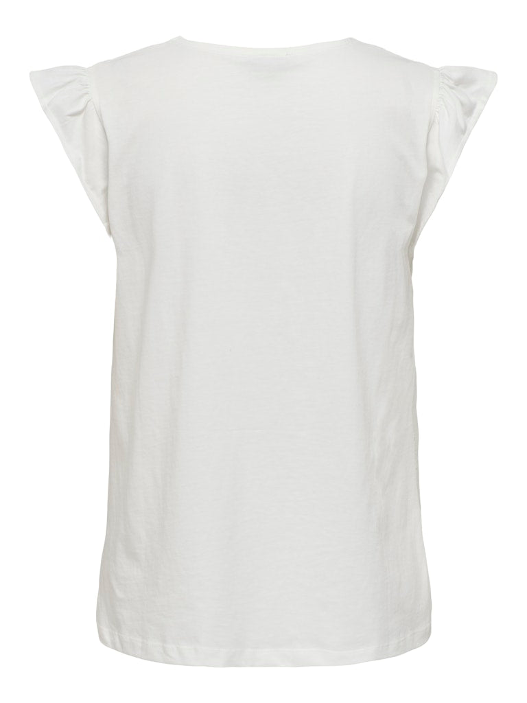 Jdyysta Life S/l Broderi Anglaise Top Jr - Off-white