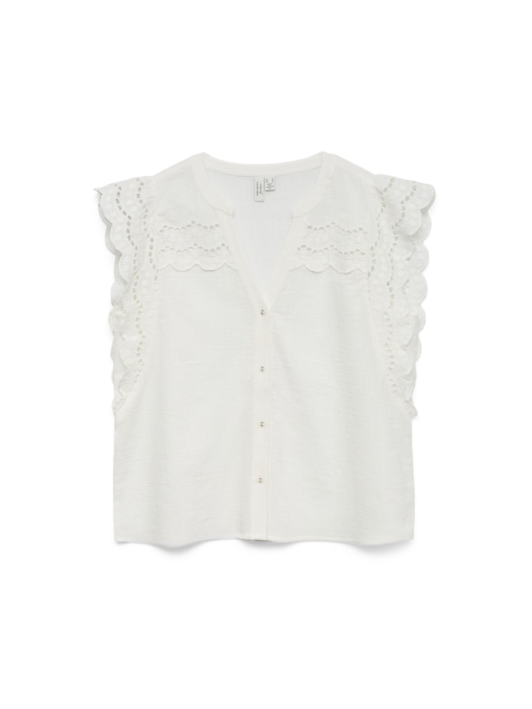 Vmjayla S/l Top Wvn Btq Ga - Ecru