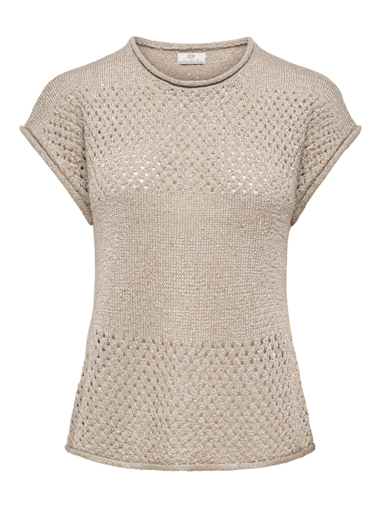 Jdymia S/s O-neck Sequin Pullover Knt - Zand