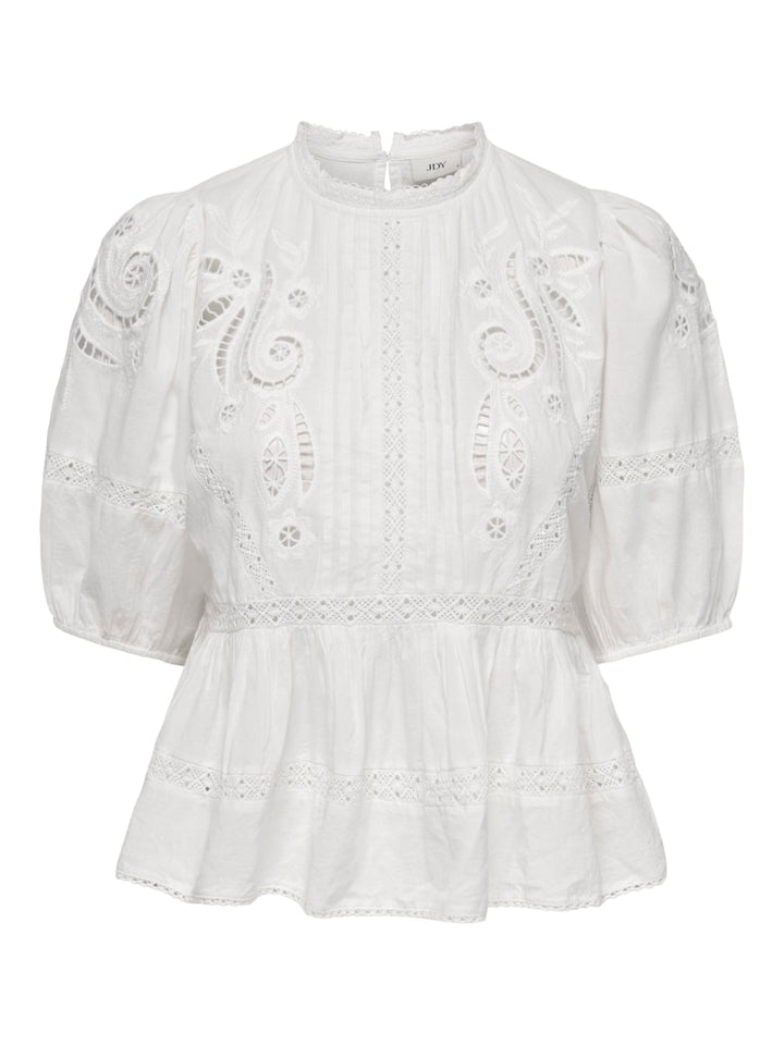 Jdystarry 2/4 Lace Top Wvn - Wit Dessin