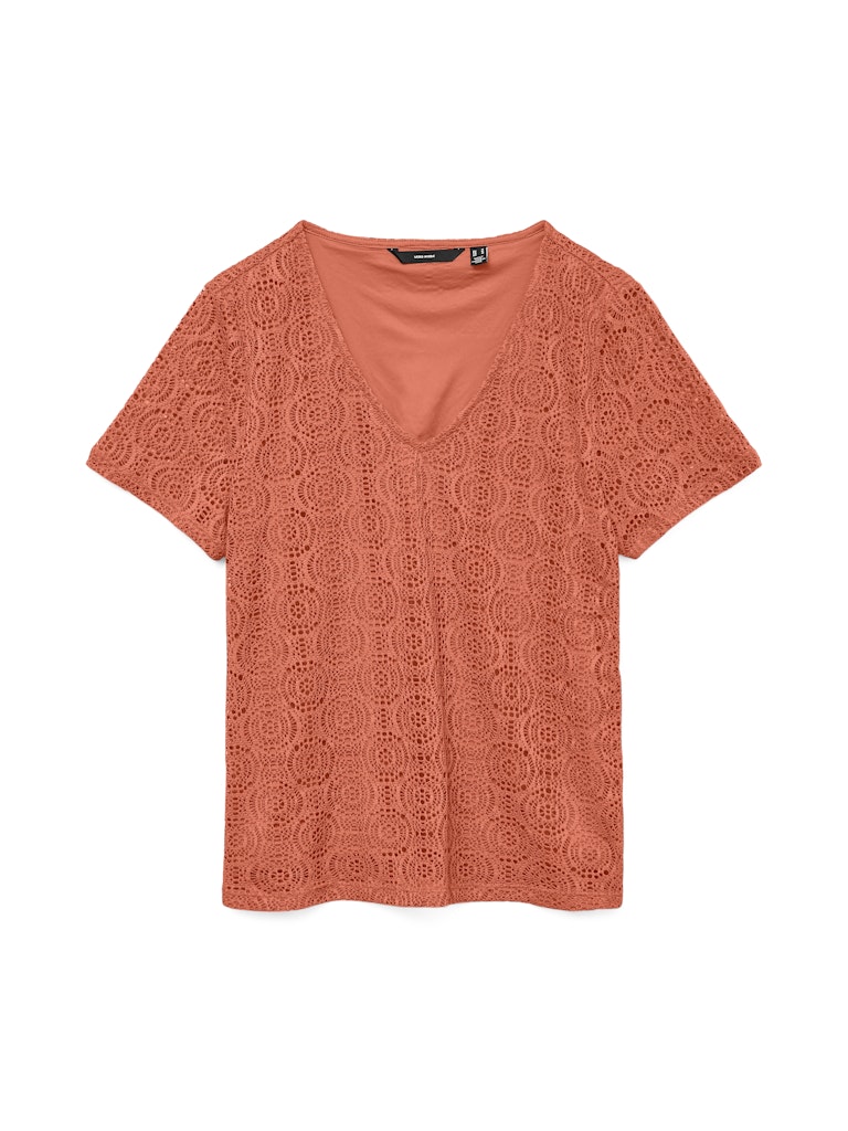 Vmmaya Ss V Neck Top Jrs - Oranje