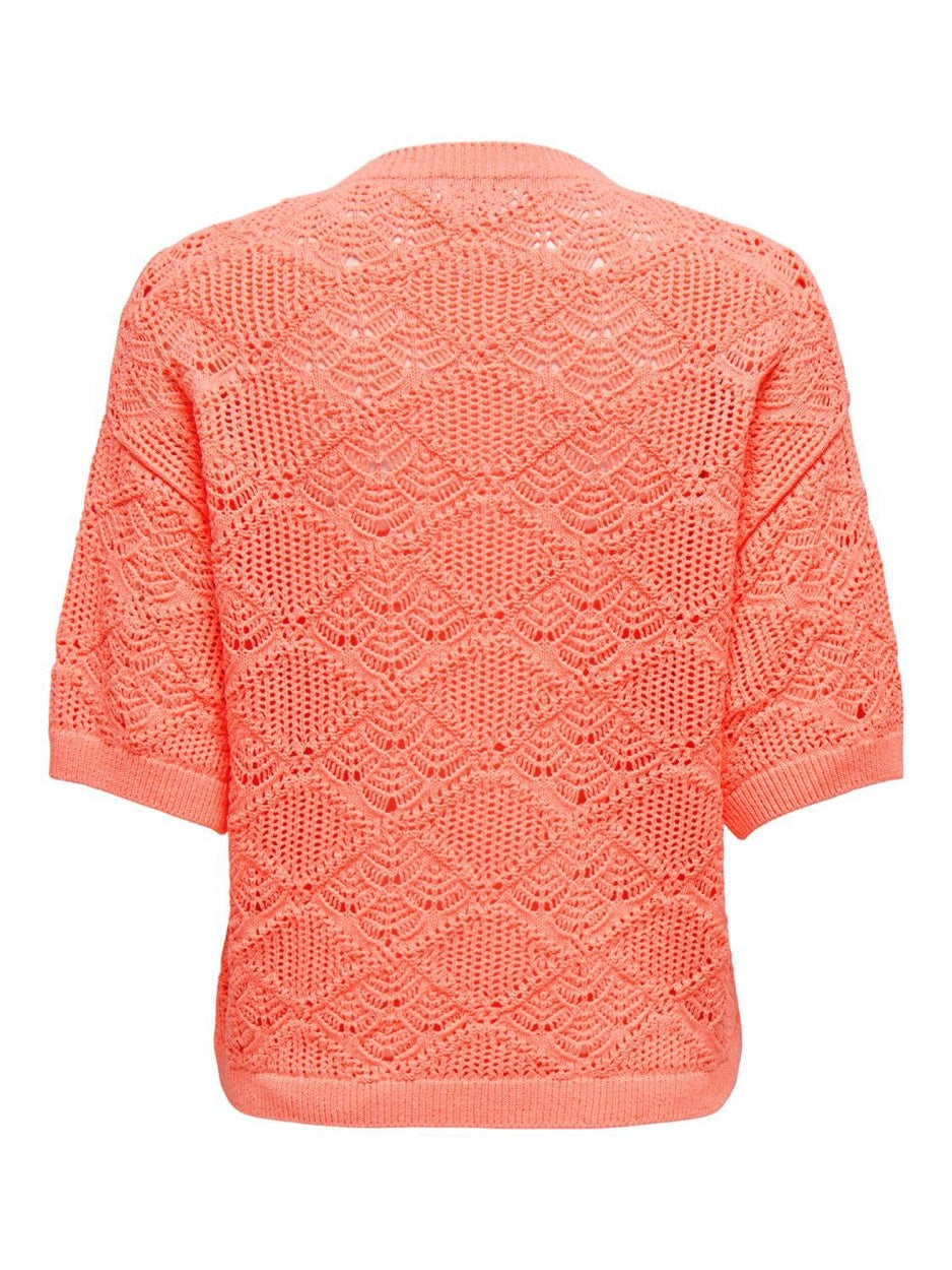 Onllydia Life Ss Structure O-neck K - Oranje