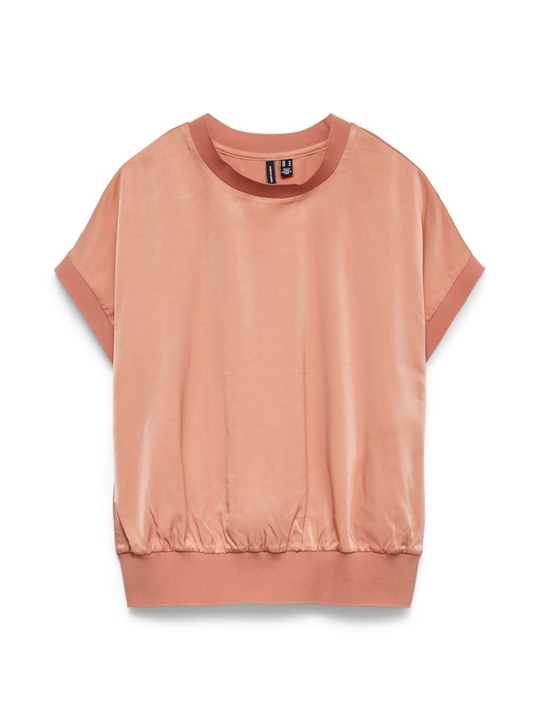 Vmlina Ss Rib Top Wvn - Oranje