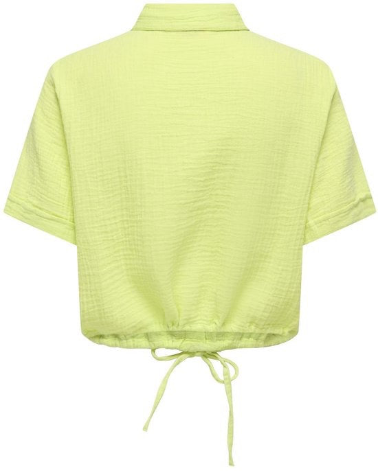 Onlthyra S/s V-neck String Top Cs Wvn - Lime