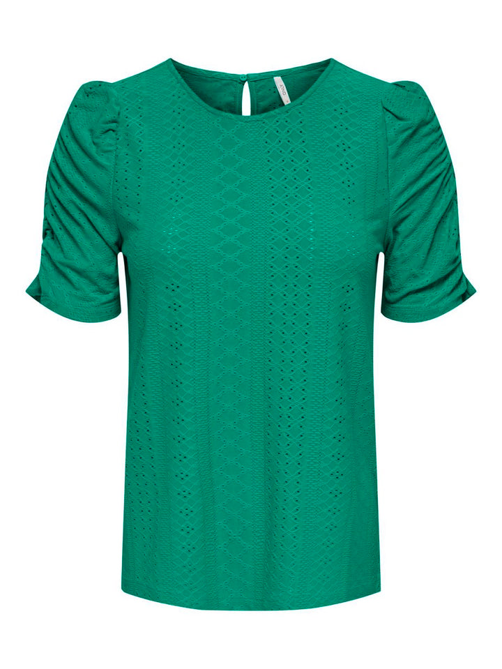 Onlsandra S/s Puff Top Cs Jrs - Groen