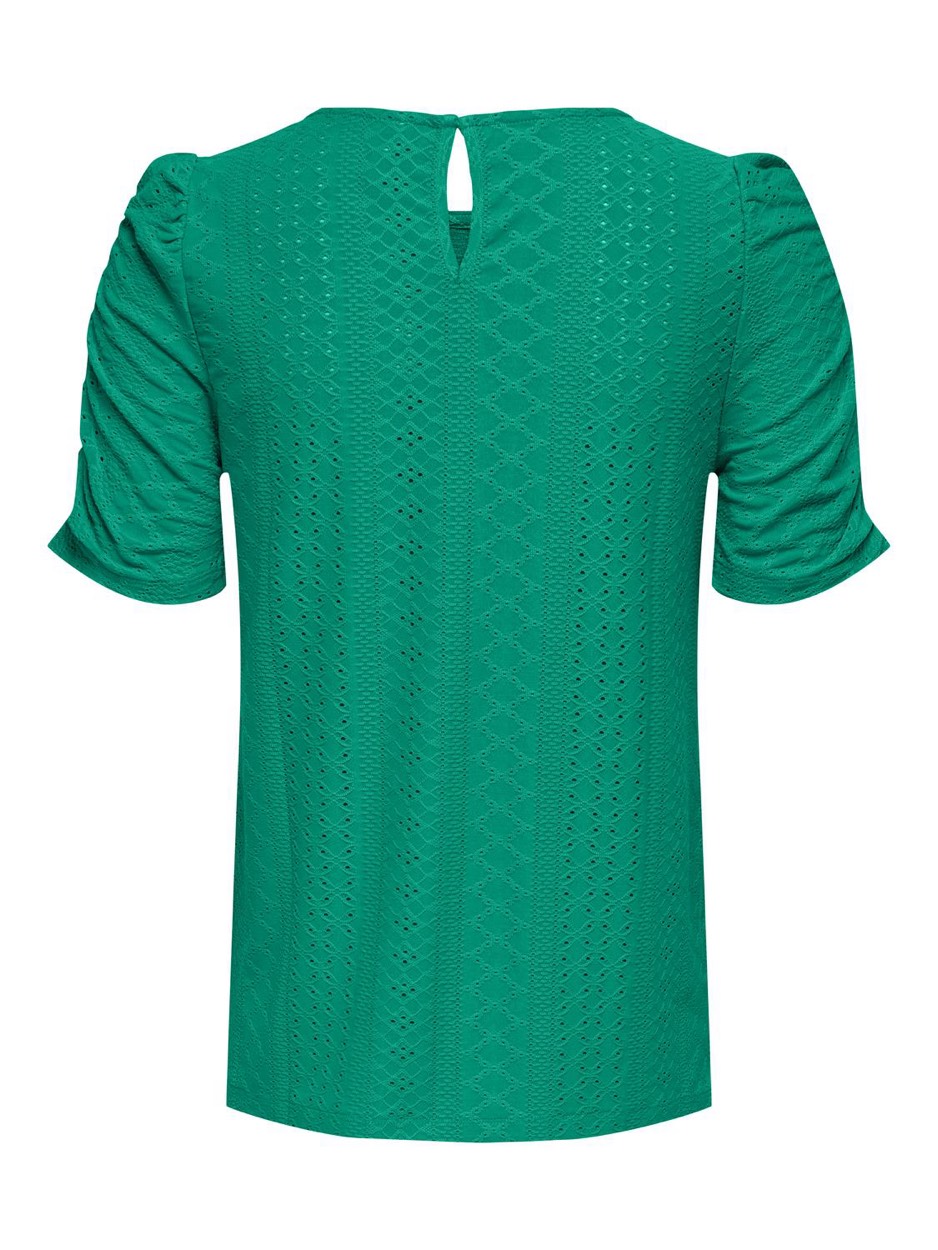 Onlsandra S/s Puff Top Cs Jrs - Groen