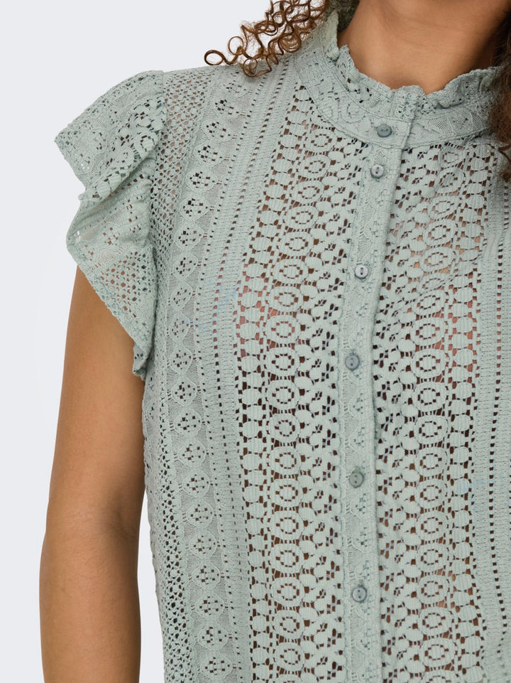Onlgabina Cap Sleeve Top Wvn - Olijf