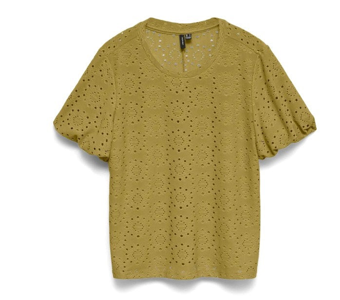 Vmtassa Liv Balloon Sleeve Top Jrs - Kaki