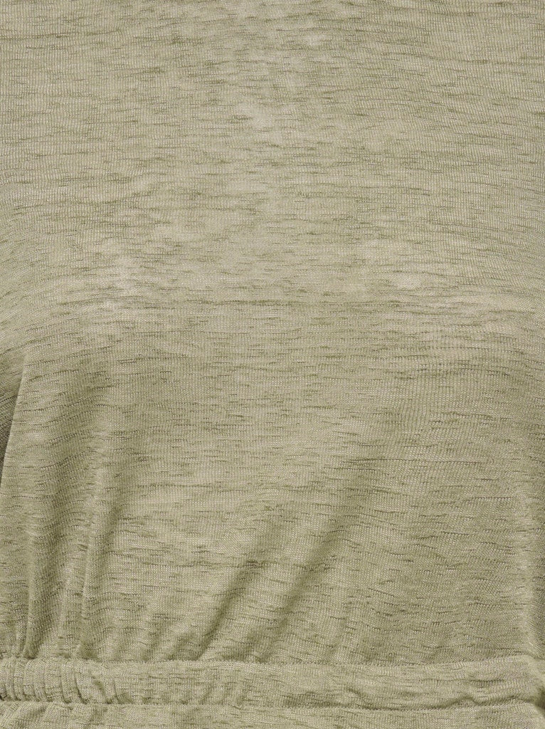 Onlpearl S/s Elastic Waist Top Jrs - Army