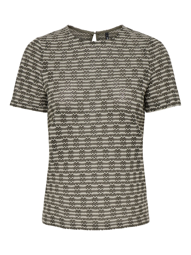 Onltove S/s O-neck Top Jrs - Groen Dessin